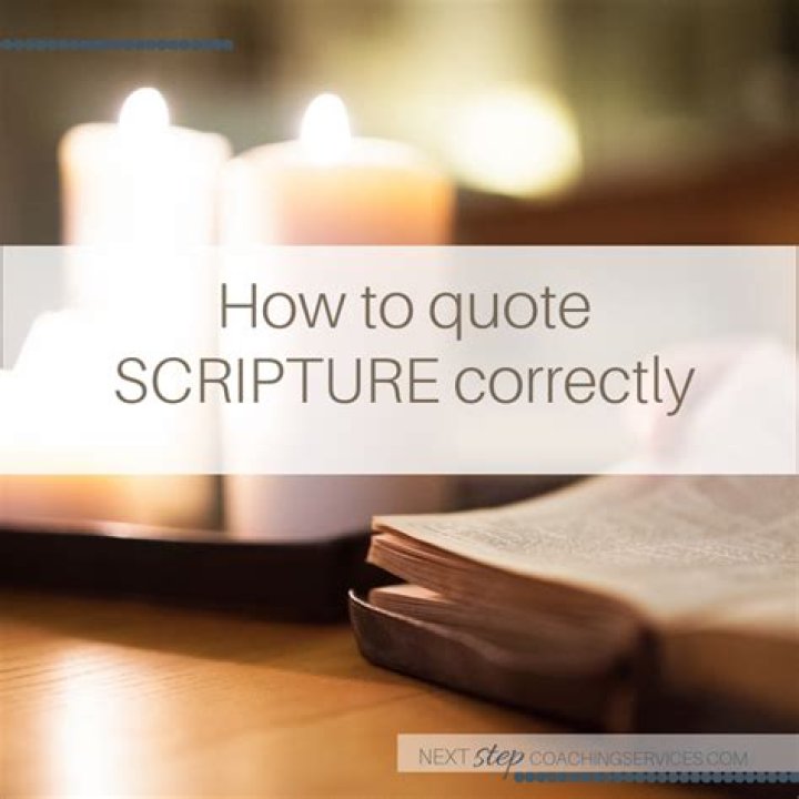 How to quote scripture in text