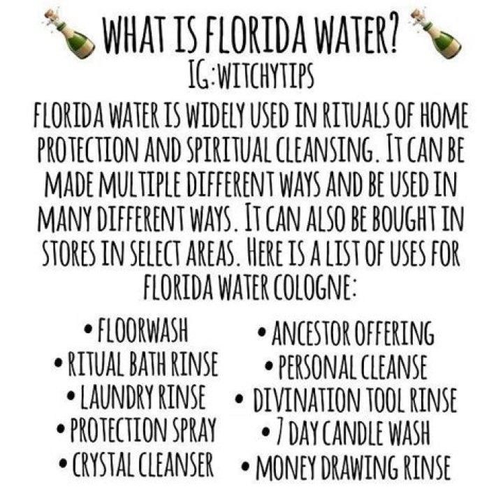 How to use florida water