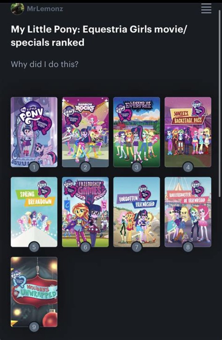 My Little Pony Equestria Girls Movies In Order
